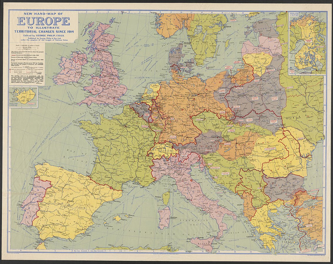 New Hand Made Map of Europe