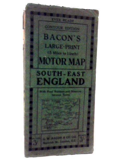 Bacon's Large Print Motor Map South East England