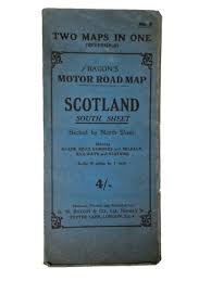 Bacon's Motor Road Map Scotland - North Sheet
